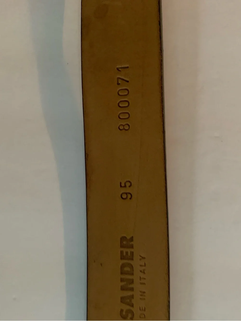 Jil Sander Tan Leather Belt - Classic Casual Style 95